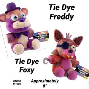 Tie Dye Freddy Fazbear & Foxy Plush Toy 2022 Funko FNAF Five Nights At Freddy's